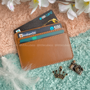 Personalised Card Holder (Money Wallet)-Tan Brown
