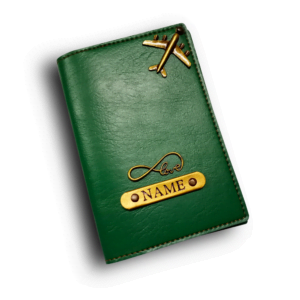 Personalised Green Colour Passport Cover