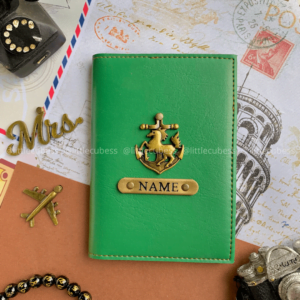 Personalised Passport Cover with 2 Passport Slot – Green