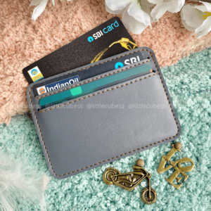Personalised Card Holder (Money Wallet)- Grey