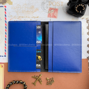 Personalised Passport Cover with 2 Passport Slot – Royal Blue