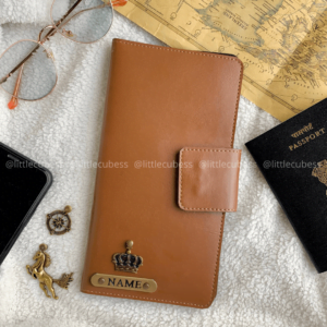 Personalised Travel Wallet – Tan Brown