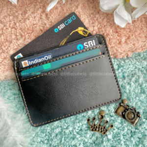 Personalised Card Holder (Money Wallet)-Black