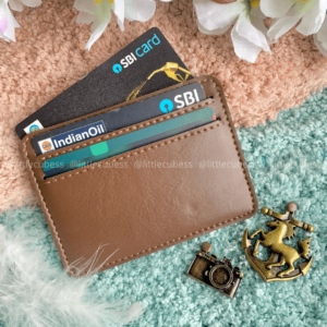 Personalised Card Holder (Money Wallet)-Dark Brown