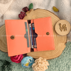Personalised Folding Card Holder – Peach
