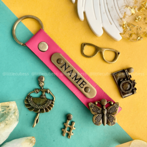 Personalised Keychain 1 sided – Pink