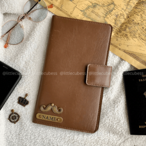 Personalised Family Passport Holder – Dark brown