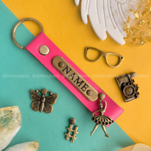 Personalised Keychain 1 sided – Pink