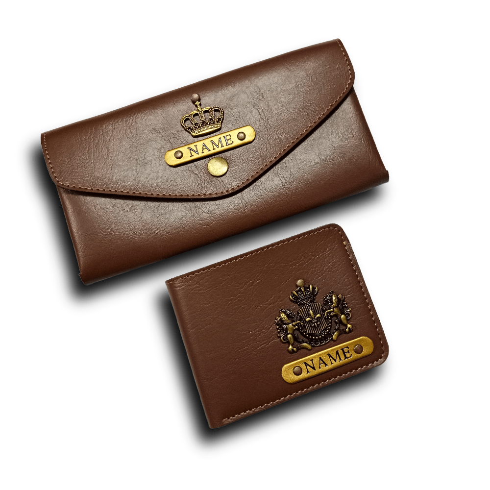 Pu Gents Wallet , Ladies Walletset Tan With Box – Tanushh.com